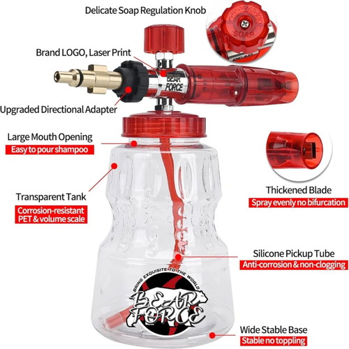 Bear Force Snow Foam Cannon for Bosch AR and Makita, new