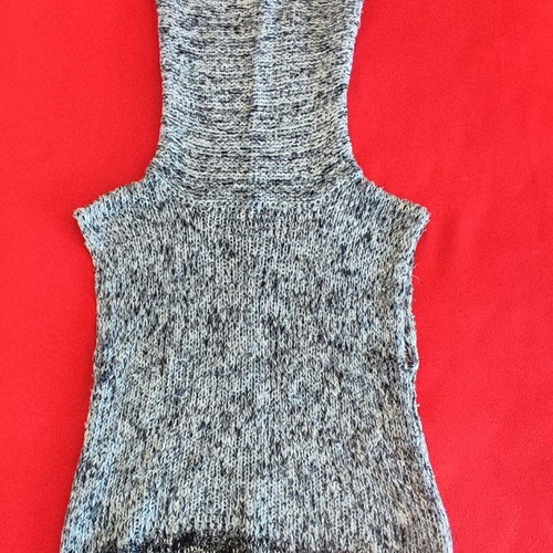 Stradivarius knitted sleeveless sweater S black - white like new
