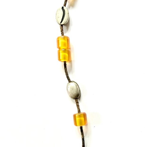 Worry beads used, orange