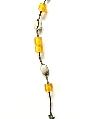 Worry beads used, orange