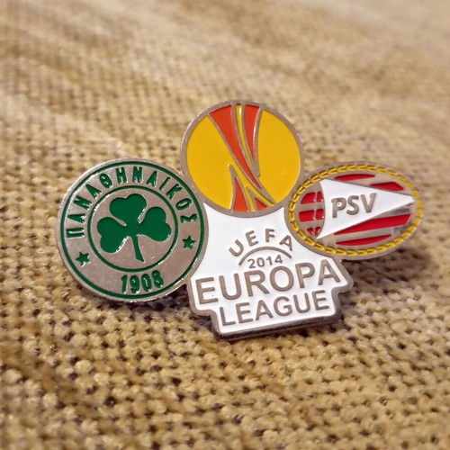 UEFA Europa League 2014 Panathinaikos - PSV Eindhoven collectible pin like new