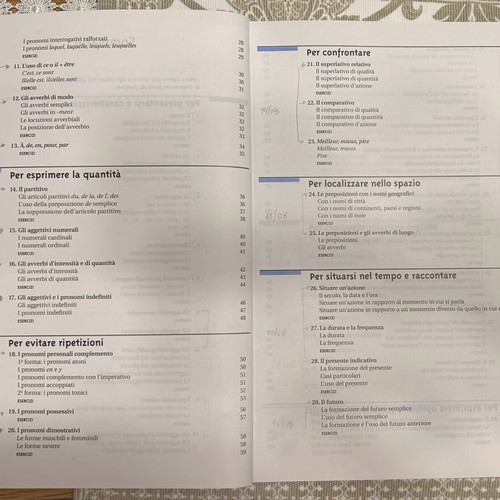 Grammaire facile du français language learning book used, Italian edition