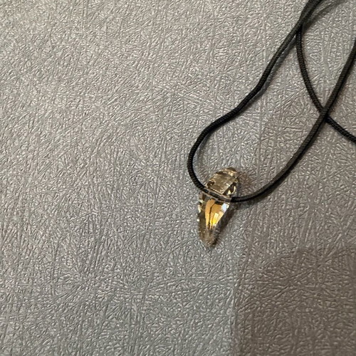 Men's Swarovski necklace new with clear crystal minimal design