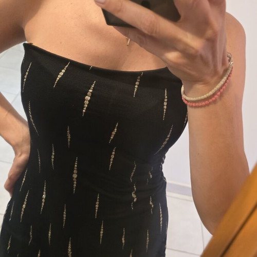 Dress with silver details, like new, size M