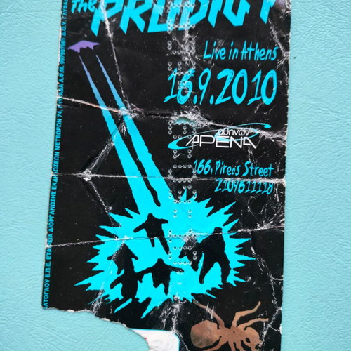 Prodigy ticket used 16/9/2010