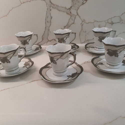 Hi Luxe Japan coffee cups set of 6 like new