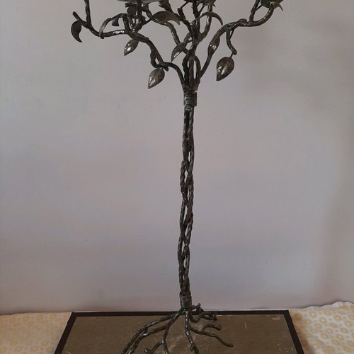 Bronze floor candlestick used 90 cm