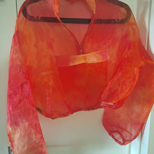 Trilogy shirt jacket like new, size S/M, orange