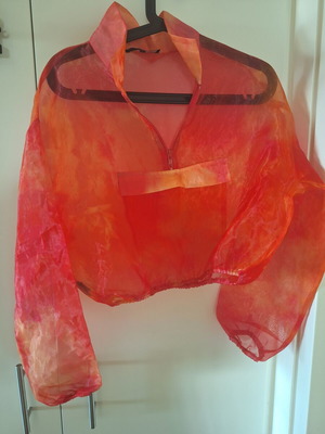 Trilogy shirt jacket like new, size S/M, orange