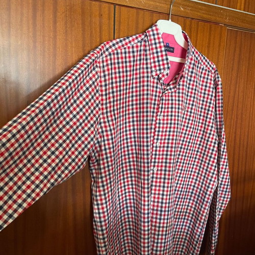 Gant men's checked shirt XL like new, red and pink