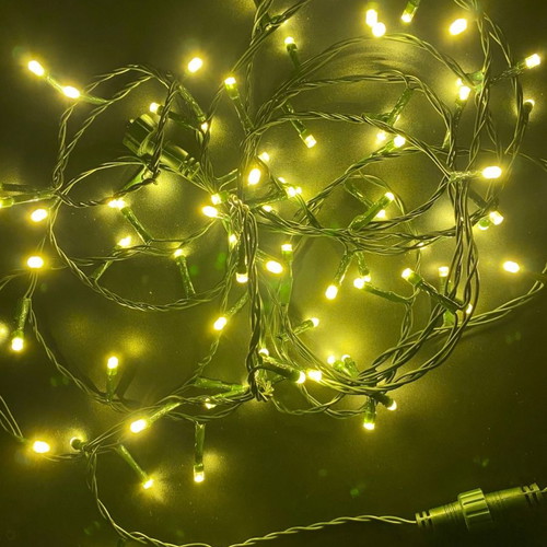 Yellow indoor string lights 80 pcs 6.5m used, IP44