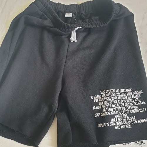 Cotton bermuda shorts used, black color, size S