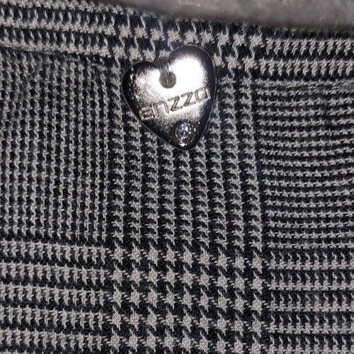 Enzzo blouse gray with checkered pattern like new, long sleeve
