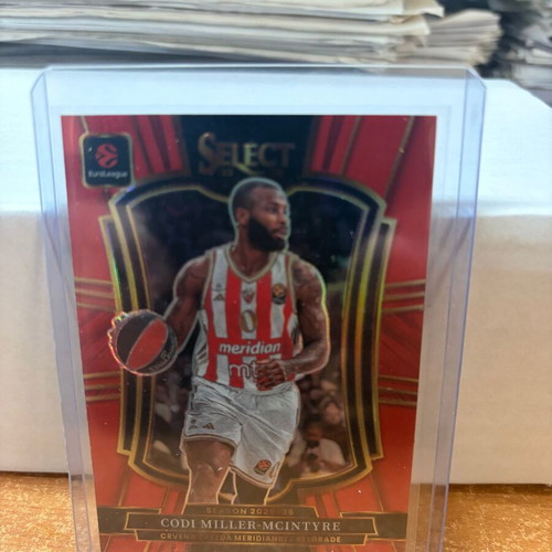 Select Euroleague Codi Miller-Mcintyre Premier Level Red and Snapshot Red cards new