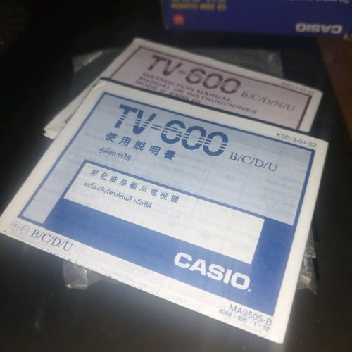 Casio TV-600 portable television like new