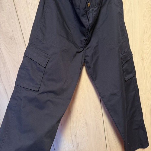 Cargo pants XL dark blue new with elastic waist and side pockets