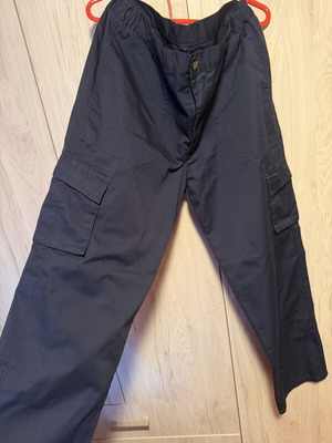 Cargo pants XL dark blue new with elastic waist and side pockets