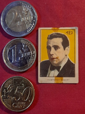 Humphrey Bogart MEZ vintage tobacco advertising card