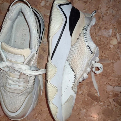 Guess Chunky Sneakers White Beige size 38 used