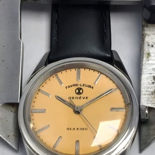 Favre Leuba King Sea watch used, orange dial, manual winding