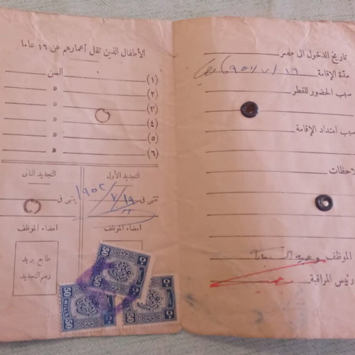 Kingdom of Egypt Historical Identity Document 1951 used