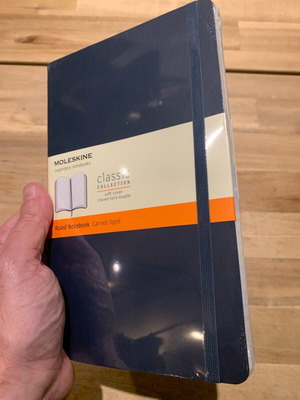 Moleskine σημειωματάριο καινούργιο μέσα στη ζελατίνα