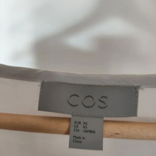 Cos silk blend dress XS/S light grey pink like new