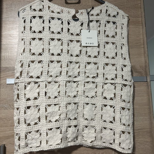 Knitted top, beige, one size
