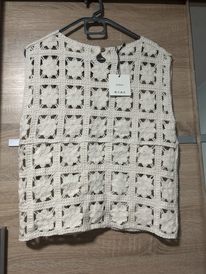 Knitted top, beige, one size