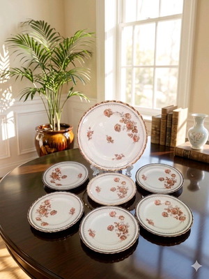 Vintage Alfred Meakin England Sol pasta set, 7 pieces, 1951