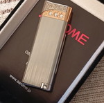 Αναπτήρας Sarome αερίου silver matt strass decor καινούργιος αμεταχείριστος
