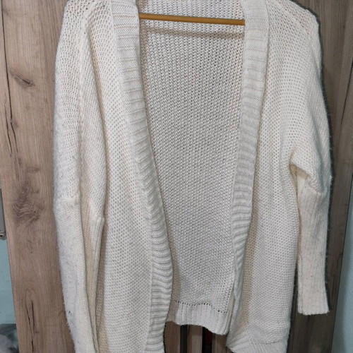 Knitted cardigan white XXXL used