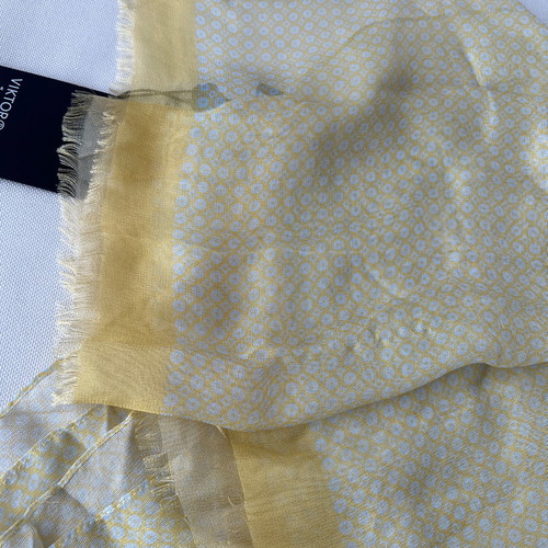 Silk scarf Victor & Rolf new, yellow with white