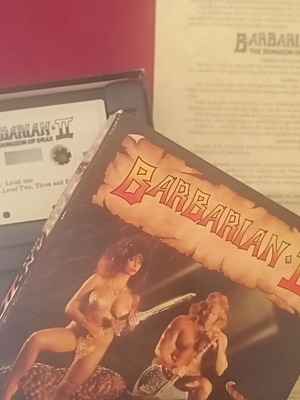 Barbarian II - Dungeon Of Drax Commodore 64 cassette tape like new