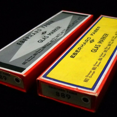 Vintage Eberhard Faber Glass Marker 889 pencils new, 2 boxes, 24 pieces