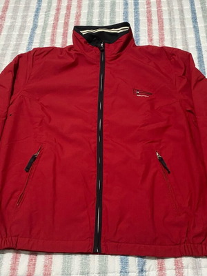 Nautica jacket Large like new, red with 3 pockets