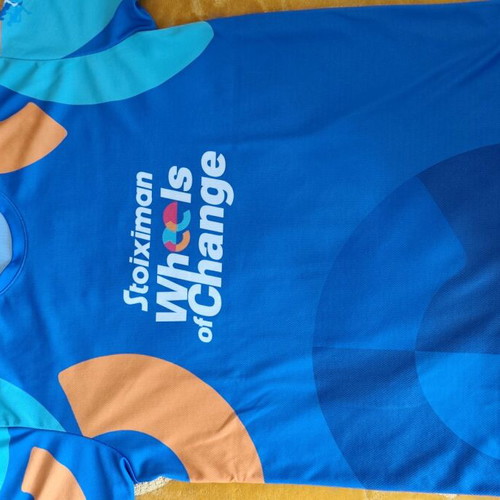 Stoiximan Wheels of Change marathon shirt like new, size XL