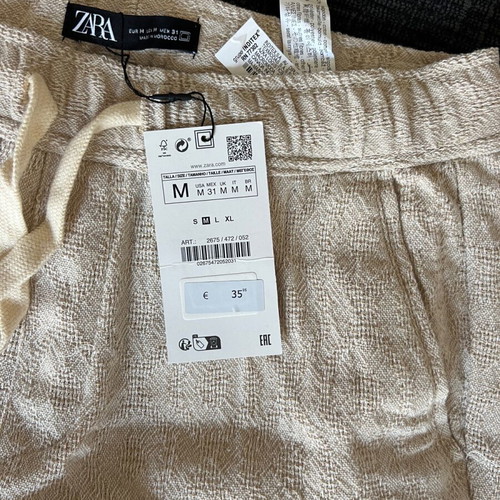Zara pants new, beige, size medium