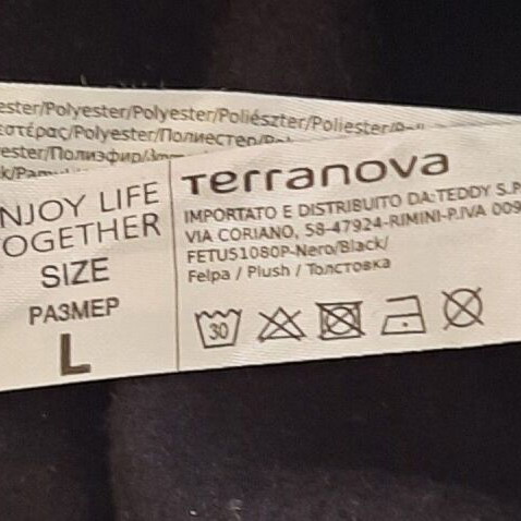 Terranova men's black long-sleeve sweatshirt size L