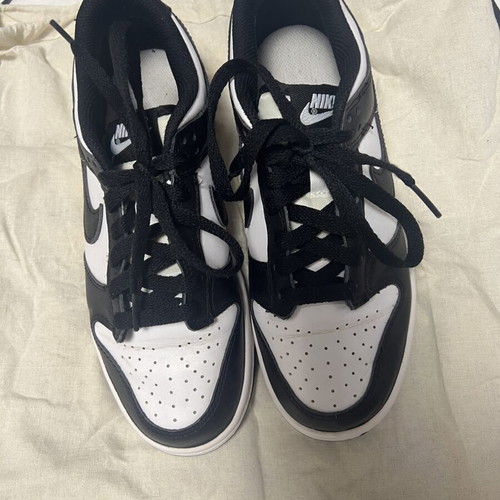 Nike Dunk Low sneakers, size 38.5, black and white