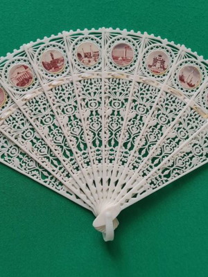Soviet folding fan USSR memorabilia 1980s