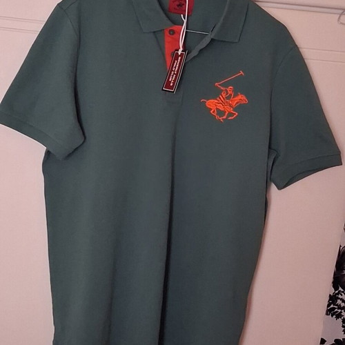 Polo Club men's polo shirt new, green, size S