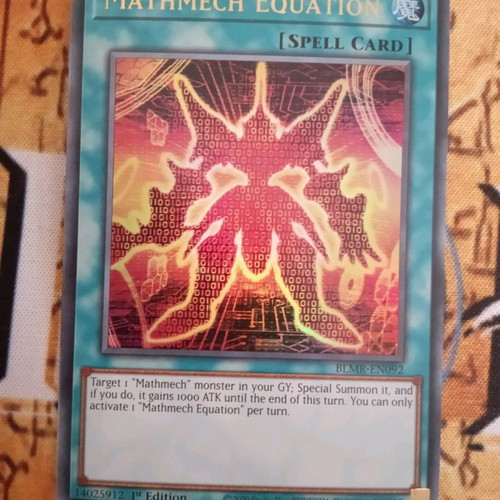 Mathmech Equation Yu-Gi-Oh! card used from Battles Of Legend Monstrous Revenge