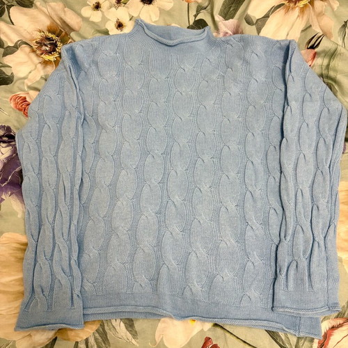 Massimo Dutti blue sweater new, size M, cashmere and Merino wool