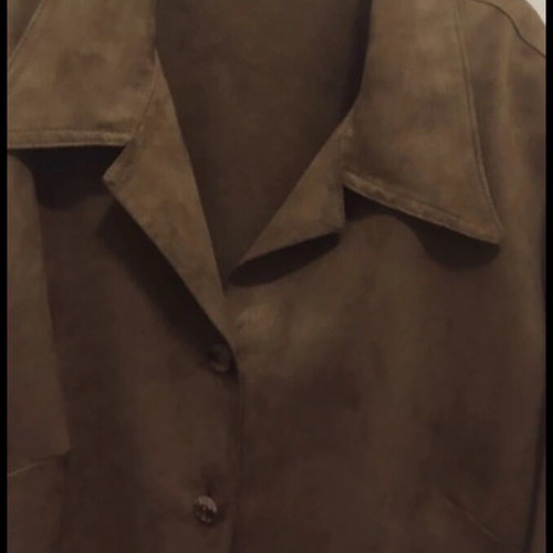 Shirt with shoulder pads like new, brown, size S-M