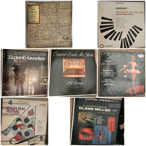 Vinyl record collection used, 70 LPs disco rock Greek & collectibles