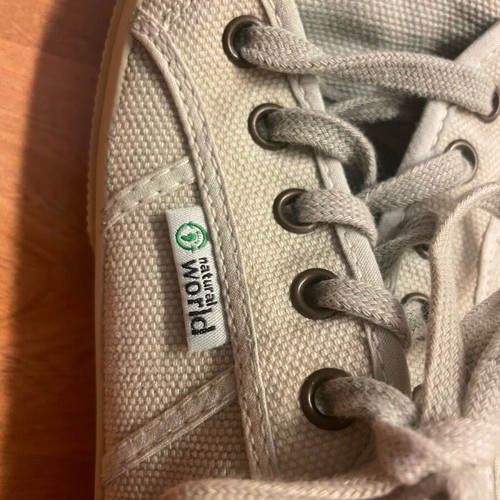 Eco-friendly canvas shoes like new, pastel color size 39