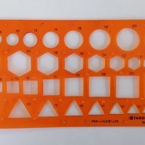 Stencil of geometric shapes Standardgraph No 1350 like new