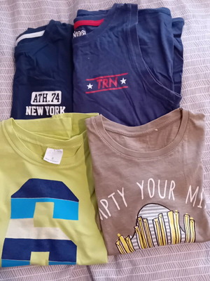Children's t-shirts used, pack of 4 for boys 8-9 years old