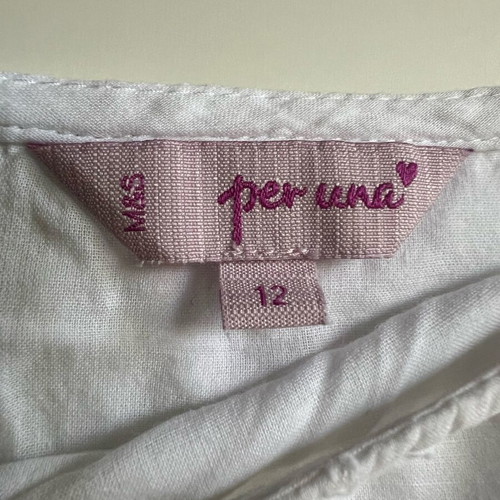 Mark and Spencer women's midi skirt like new, white, size L